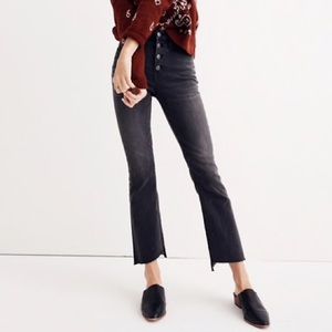 Madewell Cali Demi Boot Jeans with Button Front